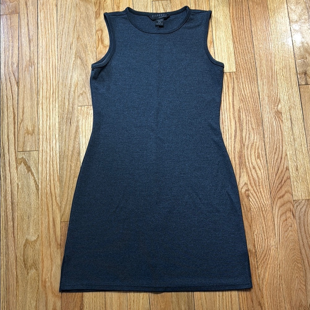 Express Dress Women's Charcoal Sleeveless Stretch Mini Dress Size 3/4